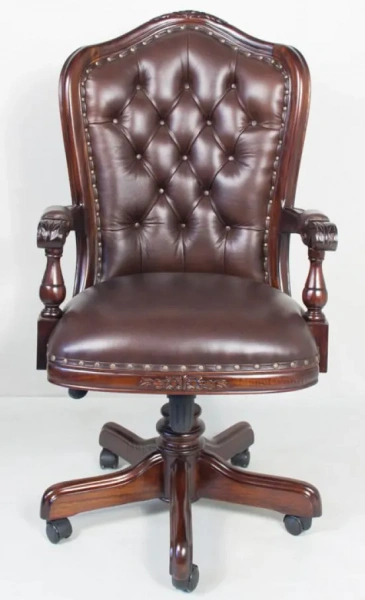 Кабинетное рабочее кресло MSM.51 BROWN 15303 BROWN купить в интернет магазине Мебель из массива. Звоните +7 495 961-63-63 Мебель Индонезии