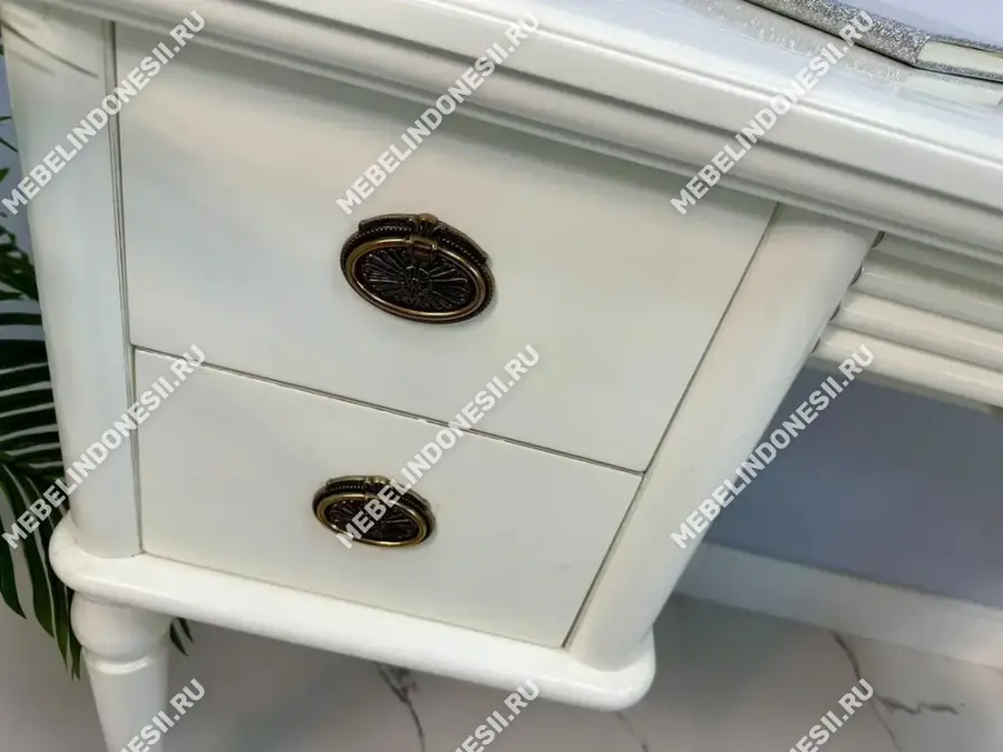 Стол туалетный с зеркалом и надставкой "Мария Сильва" Орех MS832-MS833-MS832_C  купить в интернет магазине Мебель из массива. Звоните +7 495 961-63-63 Туалетные столы из массива дерева